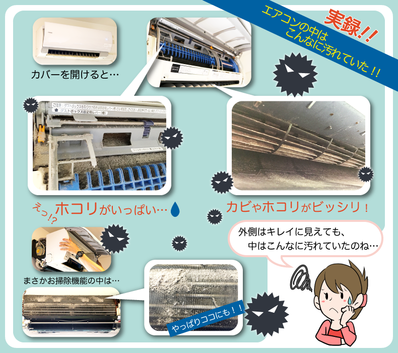 実録エアコン内部はこんなにも汚れていた