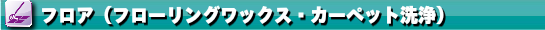 フローリングワックスカーペット洗浄クリーニング